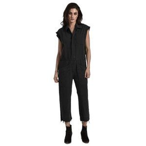 One Teaspoon Safari Camp Overalls Utility Black Cotton Size XS